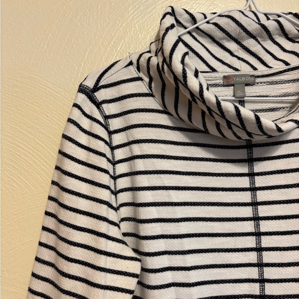 Talbots Black and White Striped Sweater - Picture 6 of 8